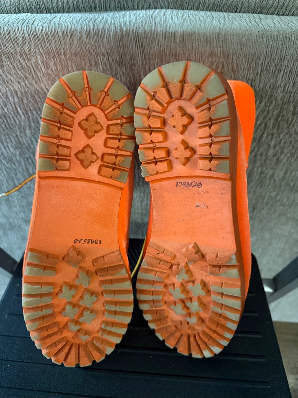 Liliana Woman’s Vibrant Orange Suede Lace-Up Boots - Picture 8 of 9